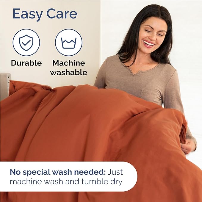 Full 6 Piece Sheet Set - Comfy, Breathable & Cooling - Hotel Luxury Bedding for Women, Men, Kids, Teens & Children - 1 Flat & 1 Fitted Sheet & 4 Pillowcases w/ Deep Pockets - Wrinkle Free - Terracotta
