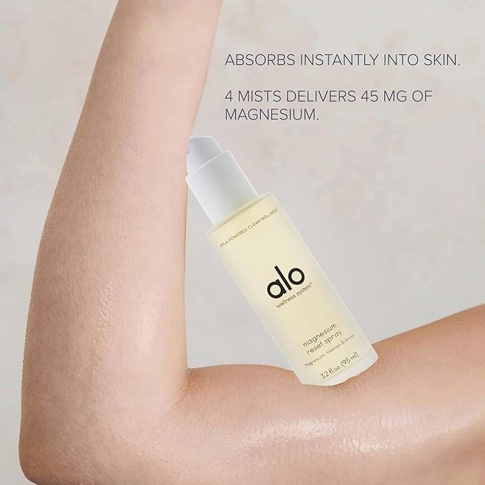Alo Magnesium Oil Spray + Mini | Sleep, Stress & Anxiety Relief + Muscle Recovery | Fast-Absorbing Magnesium with Valerian Root, Arnica & Essential Oils | Non-Sticky Body & Pillow Mist | 3.2 + 0.7 oz