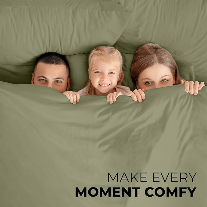 ROYALE LINENS 4 Piece Queen Sheets Set - Soft Brushed 1800 Microfiber Bedding - 1 Fitted, 1 Flat Sheet, 2 Pillow Cases - Wrinkle Free & Fade Resistant - Hotel Luxury Bed Sheets (Sage Green, Queen)
