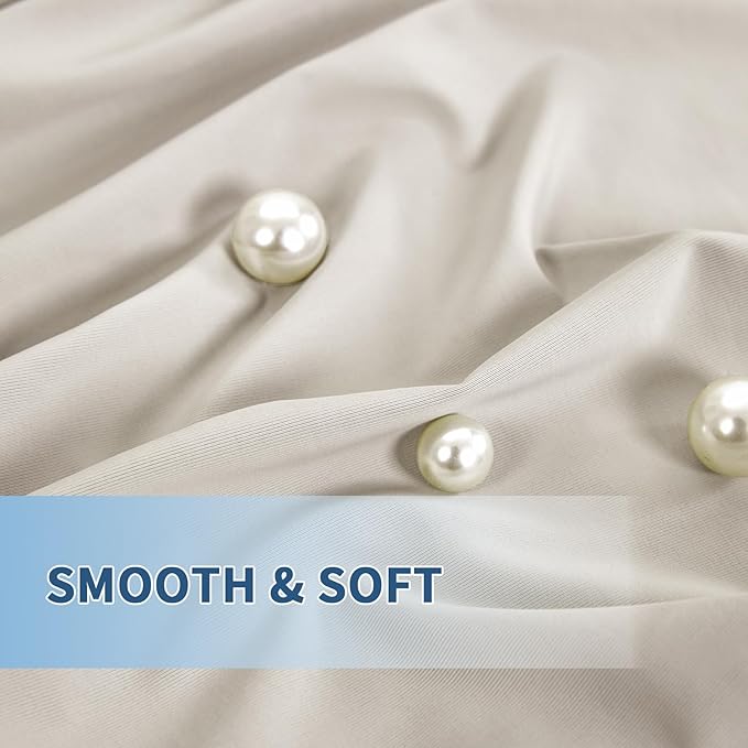 Premium Cooling Pillowcases Queen Size Set of 2 for Hot Sleeper&Night Sweats Beauty Sleep Reduces Wrinkles&Frizz Softer Than Silk Pillow Cover Oeko-TEX Certified Champagne Breathable