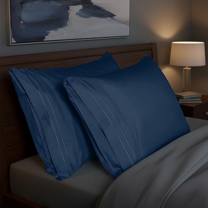 Elegant Comfort Premium Hotel Quality 2-Piece Pillowcase Set, Luxury & Softest 1500 Thread Count Egyptian Quality Bedding Pillowcases, Wrinkle and Fade Resistant