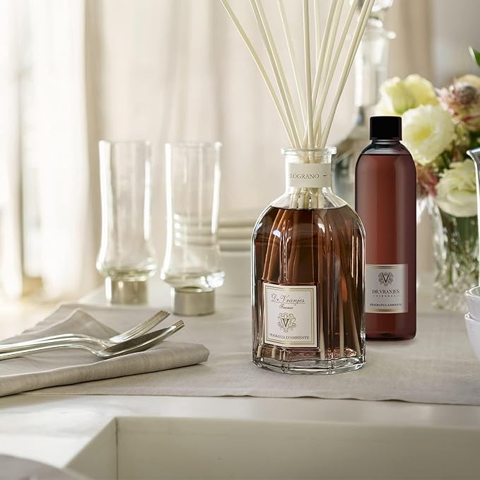 Dr. Vranjes - Melograno 250 ml Diffuser + Double Pack of White Sticks (3 Pieces Bundle) - Luxury Home Fragrance, Made in Italy, Main Scent: Fruity, Olfactory Pyramid: Pomegranate, Watermelon, Cassis