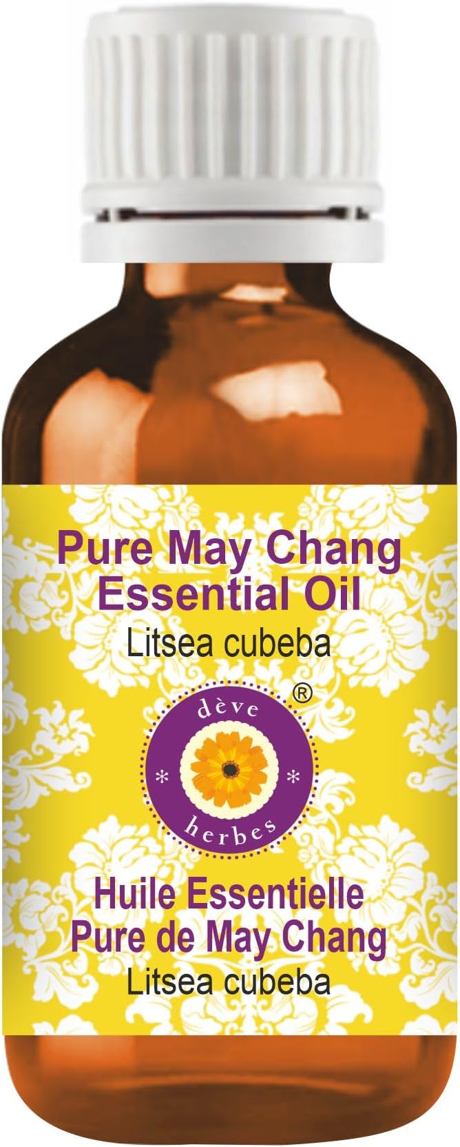 dève herbes May Chang Essential Oil (Litsea cubeba) Pure | Non-Sticky | Non-Greasy | Lightweight | Men & Women | All Skin Types | Steam Distilled 30ml (1 oz)