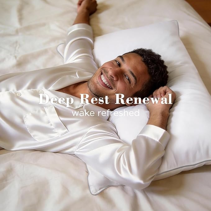viewstar Bed Pillows King Size Set of 2, Hotel Collection Down Alternative Pillows for Side, Back or Stomach Sleepers, Stable Neck Support, Double Stitch White