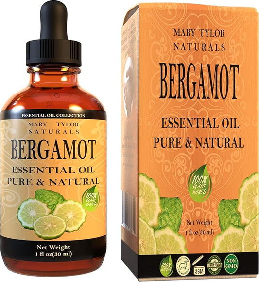 Bergamot Essential Oil (1 oz), Premium Therapeutic Grade, 100% Pure and Natural, Perfect for Aromatherapy, Diffuser, DIY by Mary Tylor Naturals