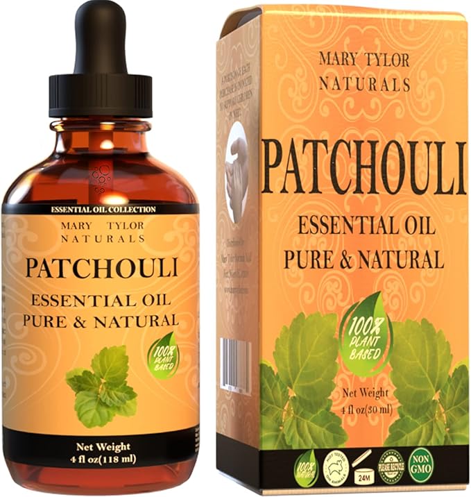Patchouli Essential Oil (1 oz) by Mary Tylor Naturals 100% Pure Essential Oil, Therapeutic Grade, Great for Aromatherapy, DIY Projects and Much More!