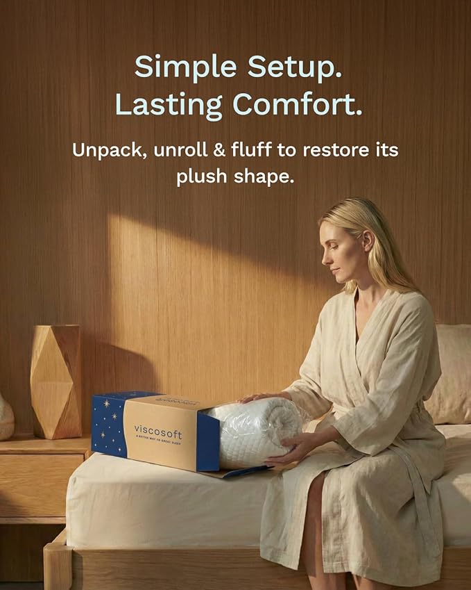 ViscoSoft King-Size Memory Foam Pillow - 1-Pack - with Washable Cover and Cooling Fabric