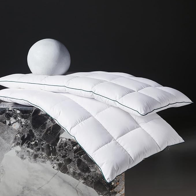 Three Geese Ultra Thin Flat Goose Down Feather Pillows for Sleeping Standard Size Set of 2, 2.5" Height, 100% Cotton Cover, Ultra Slim Hotel Collection Bed Pillow for Stomach, Back Sleeper, 18x26 in.