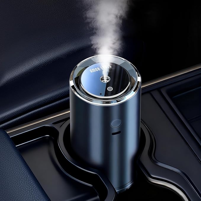 Smart Car Air Fresheners, Car Air Freshener Diffuser with 100 ML (3.5oz) Essential Oil, Aromatizante Para Carro Natural Fragrance Lasts for 6 Months, Five Modes, RGB Music Syncing Light, Auto On/Off