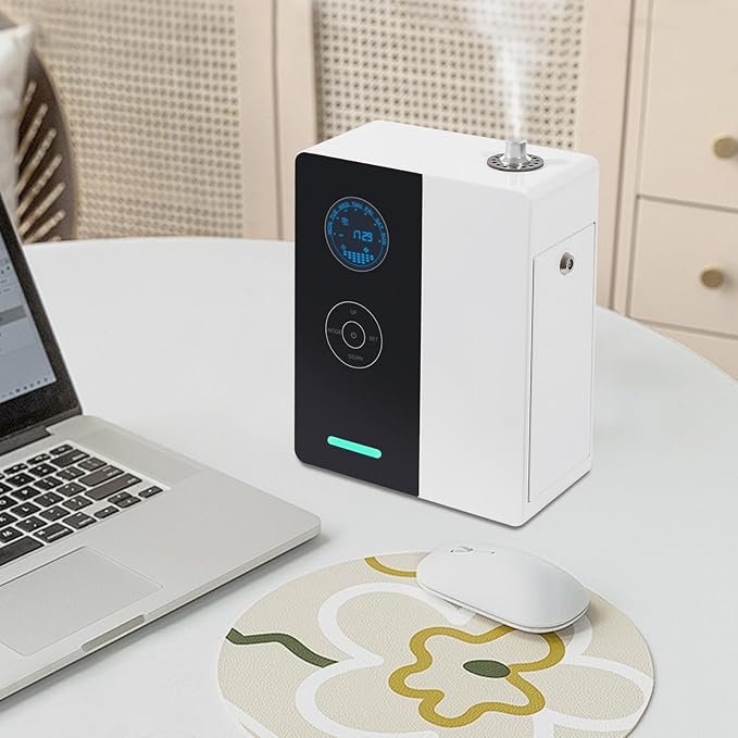 Smart Scent Air Machine, Waterless Essential Oil Diffuser for Home, HVAC Scent Diffuser 200ml Connect to WiFi, Atomizing Machine Cover Up to 1500 Sq.Ft Diffusers for Commercial Hotel Hoom Room