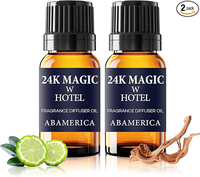 ABAMERICA Hotel Diffuser Oils, Essential Oils Inspired by RTZ-Carlton Hotel, Hotel Scents Diffuser Oils for Home, Fragrance Oil for Diffusers (2 Pack)