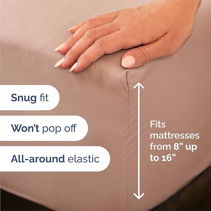 King 6 Piece Sheet Set - Comfy, Breathable & Cooling - Soft Hotel Luxury Bedding for Women, Men, Kids, Teens & Children - 1 Flat & 1 Fitted Sheet & 4 Pillowcases w/ Deep Pockets - Wrinkle Free - Mauve