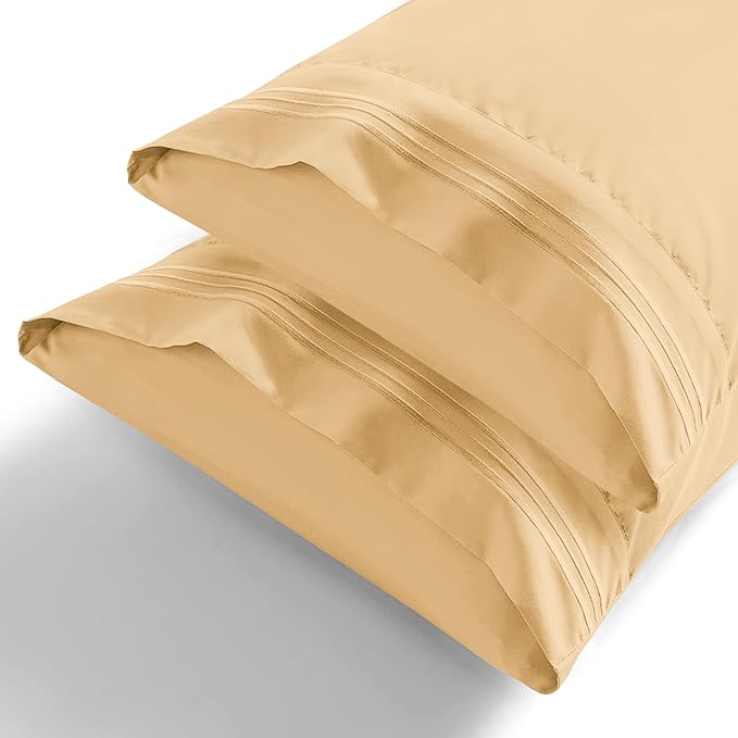 Elegant Comfort Premium Hotel Quality 2-Piece Pillowcase Set, Luxury & Softest 1500 Thread Count Egyptian Quality Bedding Pillowcases, Wrinkle and Fade Resistant