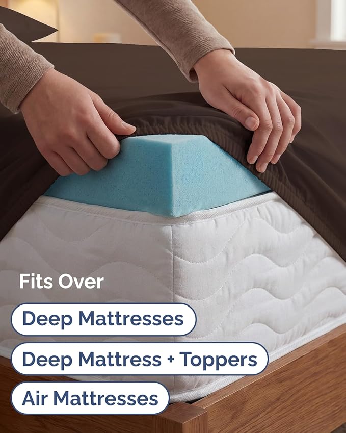 Extra Deep Twin XL Sheet Set - 4 Piece Breathable and Cooling Sheets - Hotel Luxury Bedding for Women, Men, Kids & Teens - Easy & Secure Fit - Soft, Wrinkle Free and Comfy - Extra Deep Pockets - Brown