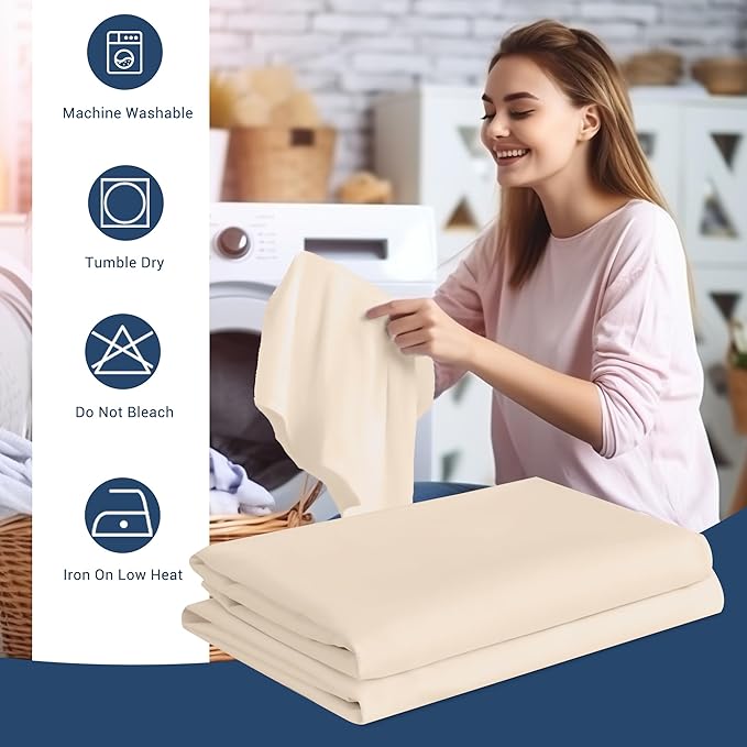 Pillowcases Queen 12 Pack, 20x30 Pillow Cases with Envelope Closure, Soft Plain Brushed Microfiber Covers Breathable Wrinkle-Resistant, Beige