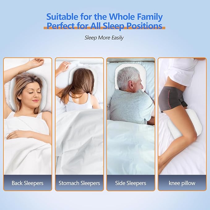 Ear Piercing Pillow for Side Sleepers - Ear Hole Pillow for Pierced Ears, CNH & Pain Relief, O-Shaped Orthopedic Pillow for Pressure Sores, Soft Cotton (White)