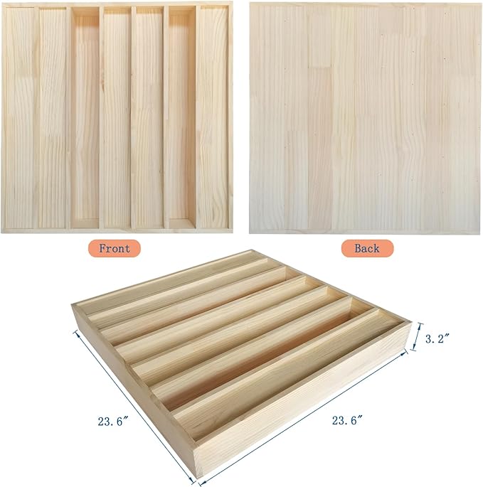 Sound Acoustic Wood Diffuser QRD Wood Acoustic 7-Well Quadratic Residue Diffusion 23.6" x 23.6" x 3.2" for Wall and Ceiling Music Studio