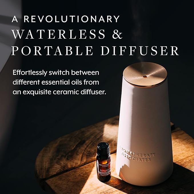 Aromatherapy Associates Atomizer and Revive Essential Oil (.33 fl oz) Collection. Waterless, Portable Essential Oil Diffuser with an Uplifting Blend to Feel Refreshed