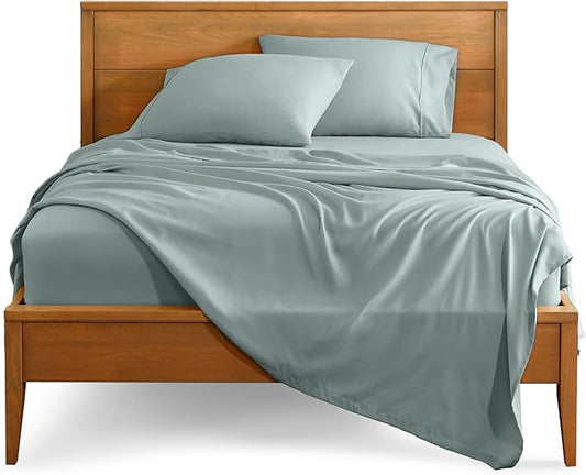 Bare Home King Sheet Set - 1800 Ultra-Soft Microfiber King Bed Sheets - Double Brushed - Deep Pockets - Easy Fit - 4 Piece Set - Bedding Sheets & Pillowcases (King, Sea Spray)