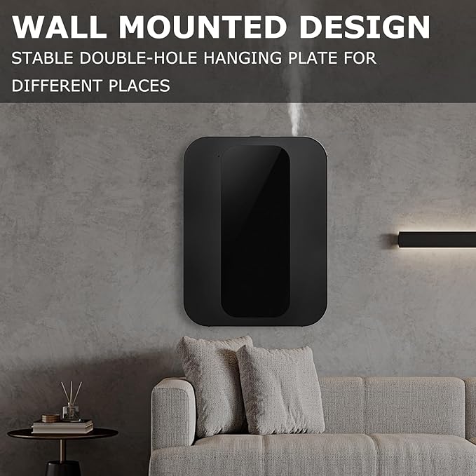 Hotel Scent Diffuser Kit, Includes 2 Premium Oils, House Scent Machine, 500ml Large Capacity Aromatherapy Machine, Cover 3500 Sq.Ft, Waterless Essential Oil Diffusers for Home Large Room, Office-Black