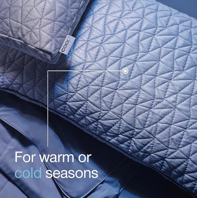 Coop Home Goods Cool Side Pillowcase, Queen Size Cooling Pillow Case for Hot Sleepers, Two-Sided Pillow Covers, Cozy Side & Cool Side, Ultra Soft Lulltra Cool Technology