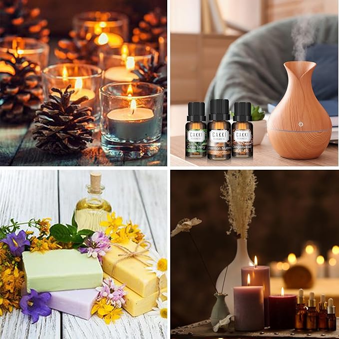 Essential Oils for Diffusers for Home, Scent-Burning Wood, Single Large Size 50ml, Cakki Fragrance Oils, for Candle Making, for Soap Making, Diffuser Oil Scents
