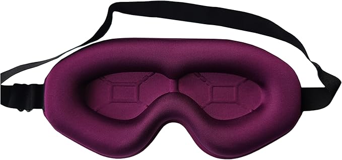 Sleep Mask for Side Sleeper, Light Blocking 3D Contoured Eye Mask, Zero Pressure Night Blindfold for Women & Men, Adjustable Strap, Soft Breathable Eye Cover