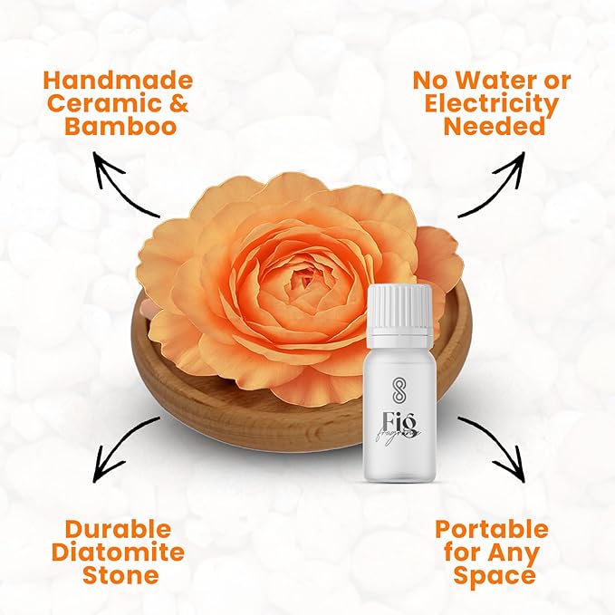HOME ARCHIVE Aroma Diffuser with Aromatherapy Fragrant Oil Diffusers for Home Room Decor Fig Fragrance (Tree (Orange))
