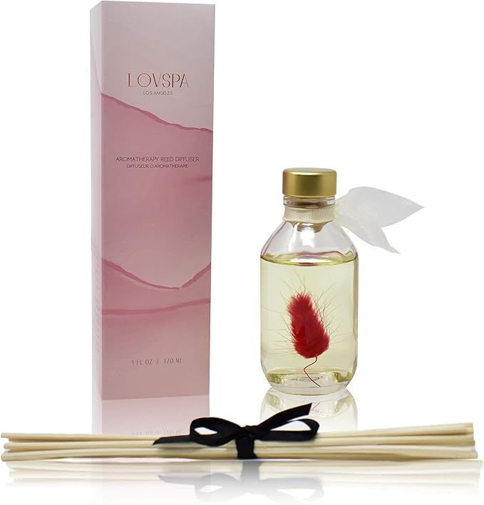 Reed Diffuser Set, Palo Santo Scented Oil Diffuser with Sticks, Home Fragrance Accessories for Bathroom Shelf Decor, Aroma Diffusers for Home or Office Fall Decor, USA Made