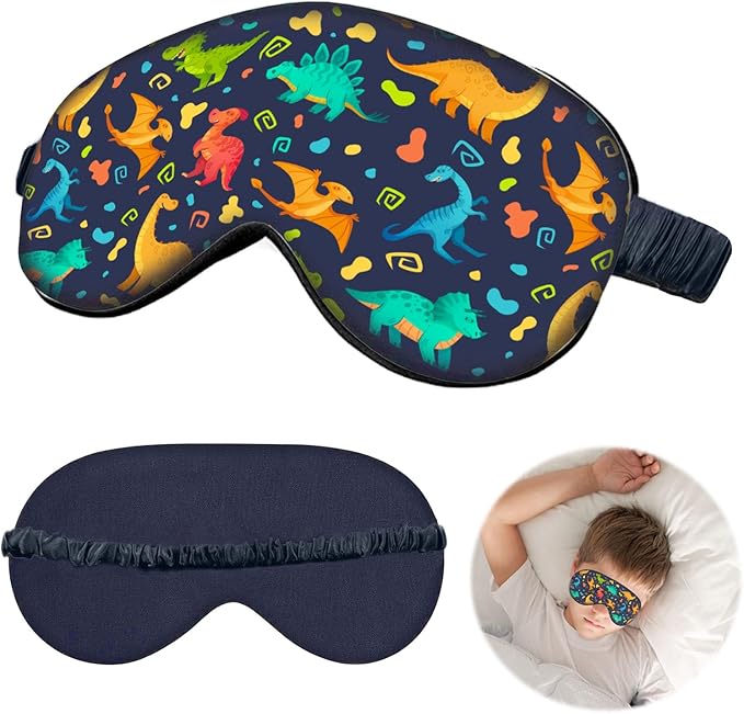 Sleep Eye Mask, Blackout Sleeping Mask for Kids Adult Children's Travel Eye Mask Eye Cover, Soft Smooth Lightweight Mulberry Silk,
