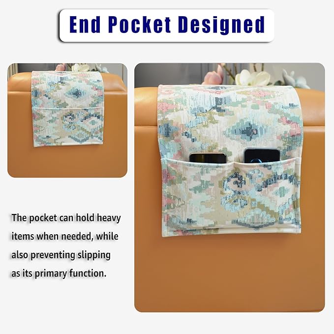 Non-Slip Head Pillow for Recliners - Neck Support Cushion with Velvet Cover for Pain Relief at Home, Office and Travel (Boho)