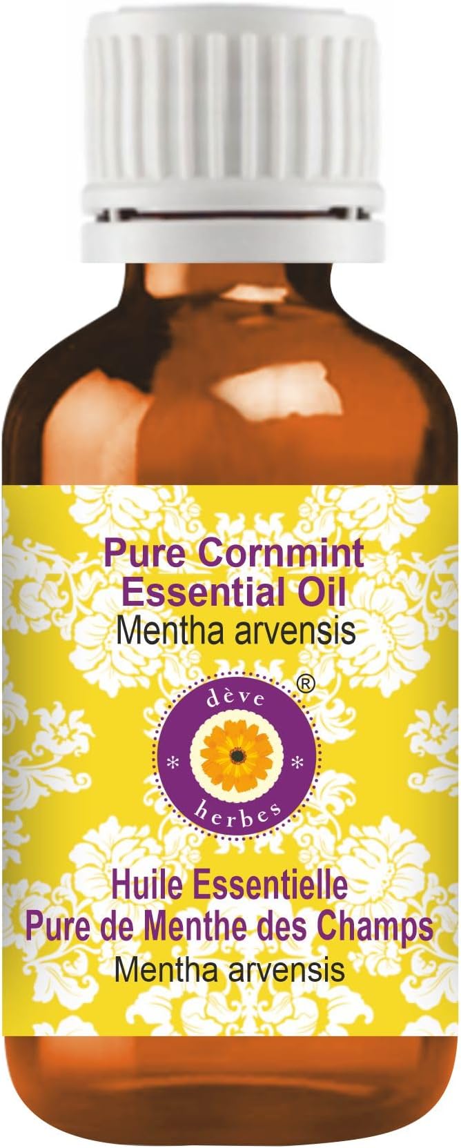 Deve Herbes Pure Cornmint Essential Oil (Mentha arvensis) Steam Distilled 5ml (0.16 oz)