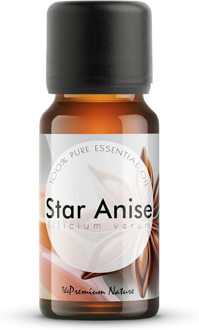 Star Anise Essential Oil | Sweet, Licorice-Like Aroma | 100% Pure & Natural | for Diffuser, Candle Making & DIY Aromatherapy Blends, 0.34 fl oz