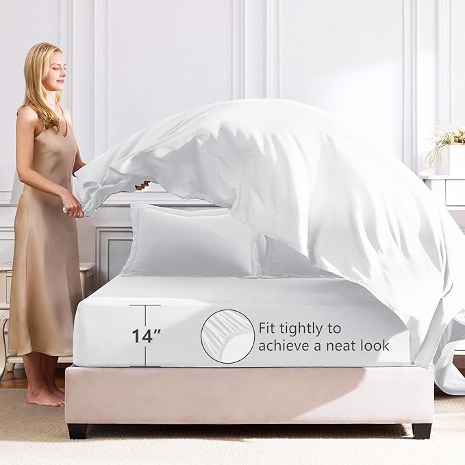 CozyLux Twin Comforter Set with Sheets White - 5 Pieces Bed in a Bag Twin, All Season Bed Set for Girls and Boys, Bedding Set with Down Alternative Comforter, Sheets, Pillowcase & Sham