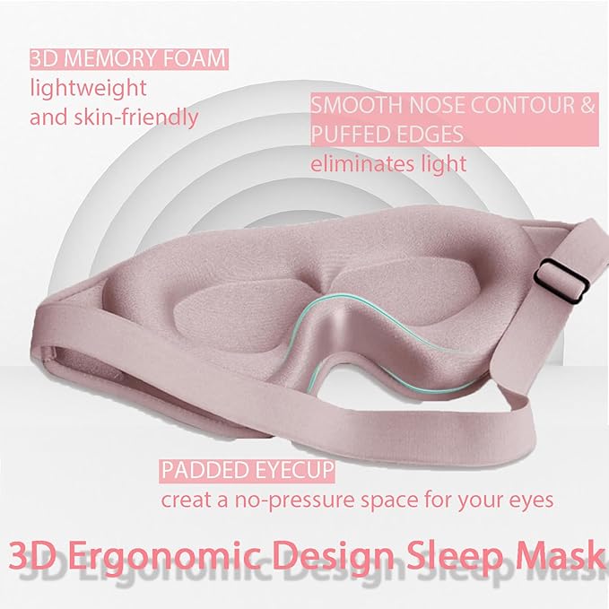 Eye Mask for Lash Extensions, Sleep Mask for Lash Extensions for Women,Lash Extension Sleep Mask for Travel Yoga Nap, 100% Blackout 3D Eye Mask for Sleeping