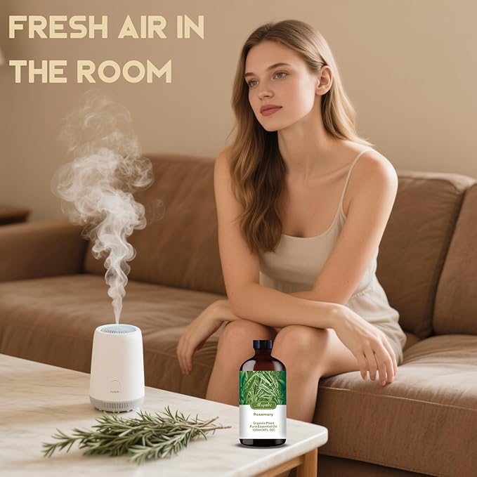 Rosemary Essential Oil – MLYNKL Rosemary Oils 4.33 fl oz for Diffusers, Humidifiers, Massage, DIY Candles, Soap, Cleaning, Home, Yoga, Office, Gifts - 130 ml