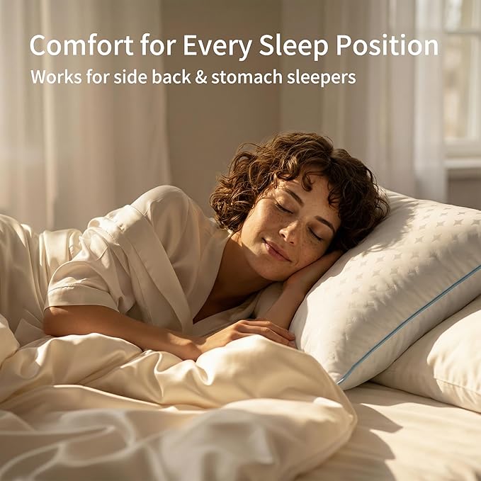 King Size Pillows Set of 2 – King Bed Pillows for Sleeping, Down Alternative Pillows, Supportive Comfort, Hotel Style, Machine Washable, for Side Back Stomach Sleepers