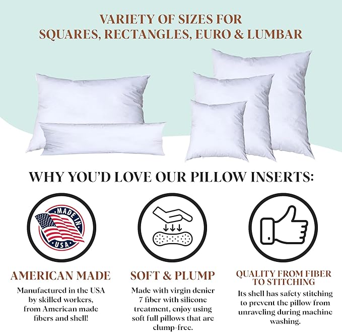 Pillowflex Synthetic Down Pillow Insert - 18x28 Down Alternative Pillow, Ultra Soft, Large Rectangle, Lumbar, Back, Sofa, Sleeping Pillow - 1 Decorative Pillow Form
