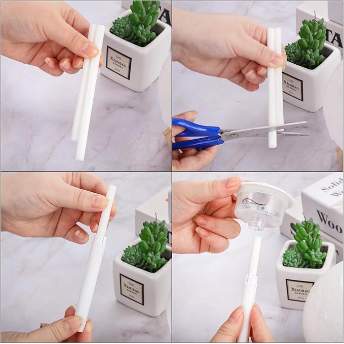 Mudder 24 pcs Humidifier Sticks Filter Refill 5.35''Mini Air Diffuser Pure Cotton Wicks Refill Humidifiers Filter Sticks Wicks for Small Portable Humidifier Diffuser in Office Bedroom Home