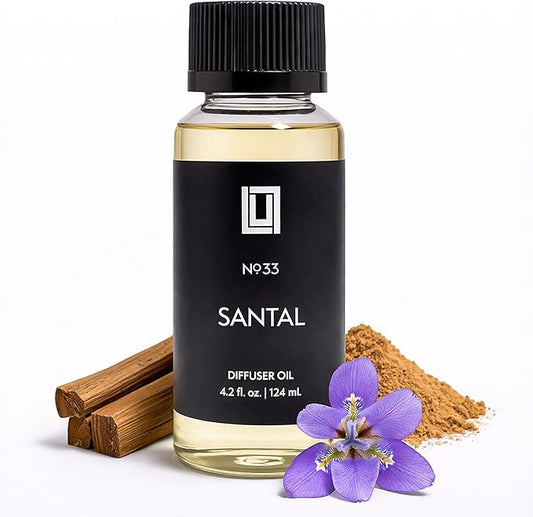 Aroma by Lulu – Luxury Fragrance Oil for Waterless Cold Air Diffusers – Aromatherapy Scent Oil for Home & Office – Highly Concentrated Long-Lasting Diffuser Oil (Santal)