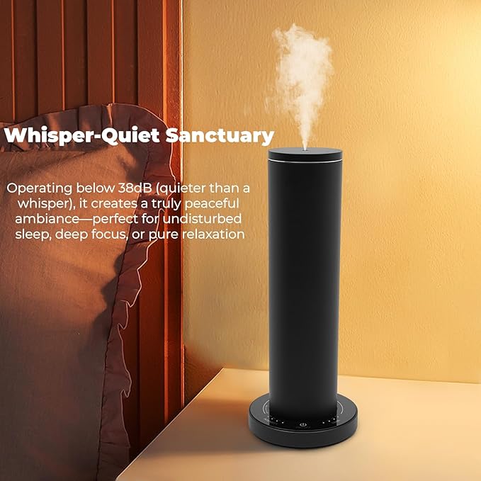 110ML Aroma Scent Diffuser Large Room Aromatherapy Diffuser- 10000 FT³ Smart Essential Oil Diffuser with App Control Ideal for Home Office, Hotel(Black)