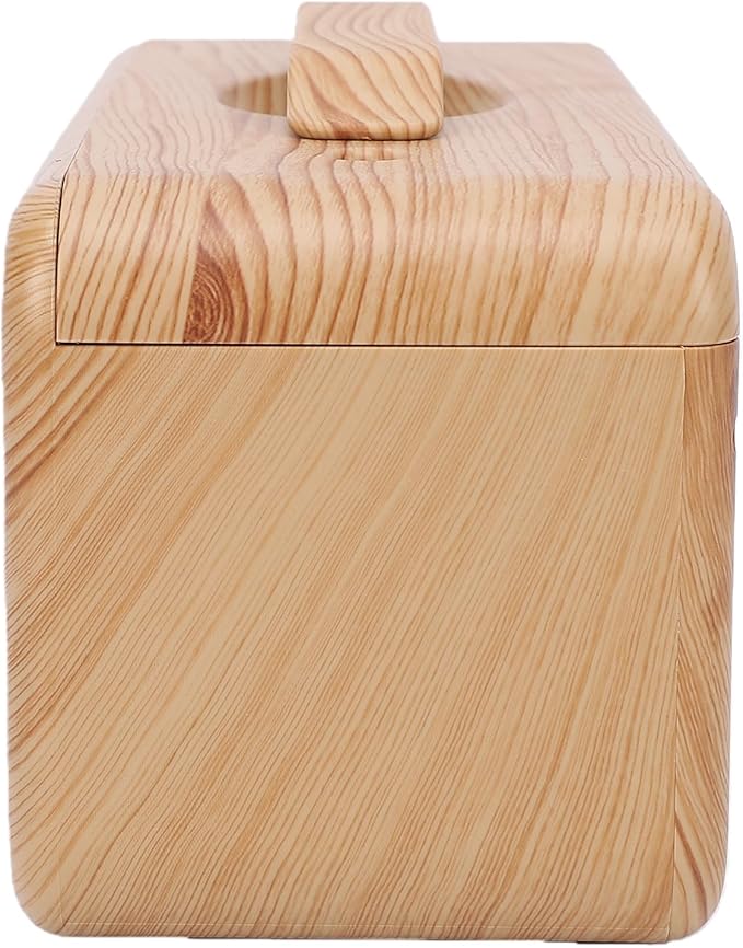 RiToEasysports Essential Oil Diffuser, 600ml USB Humidifier with Adjustable Light and Dual Spray Modes for Bedroom and Office (Light Wood Grain)