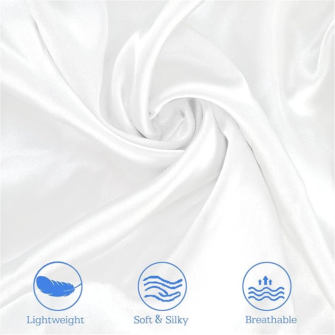 Polyester, Spandex blend Pillowcase for Zelimun Cervical Pillow Only, Ergonomic Case, Smooth & Soft Pillowcase for Sleeping, White Pillow Cover with Zipper