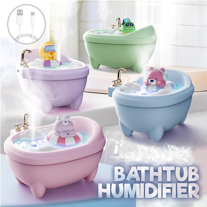 Cute Humidifier for Bedroom,Top Fill 0.34L Desk Mini Humidifier Aroma Diffuser,Cool Mist,20db Quiet,Easy Clean,Colorful Light, Auto Shut off,Small Humidifier for Baby Room,Plants,Home,Office (Purple)