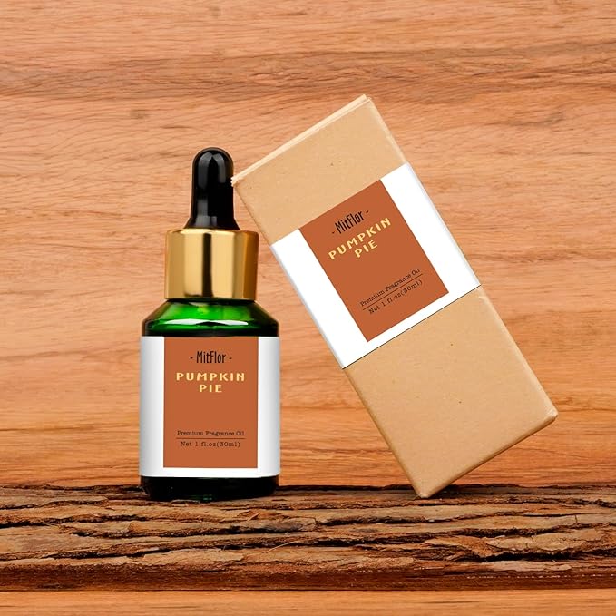 Pumpkin Pie Fragrance Oil, MitFlor 30ml Diffuser Essential Oil for Home, Large Size Premium Fragrance Oil for Soap & Candle Making, Warm Holiday Scents for Christmas