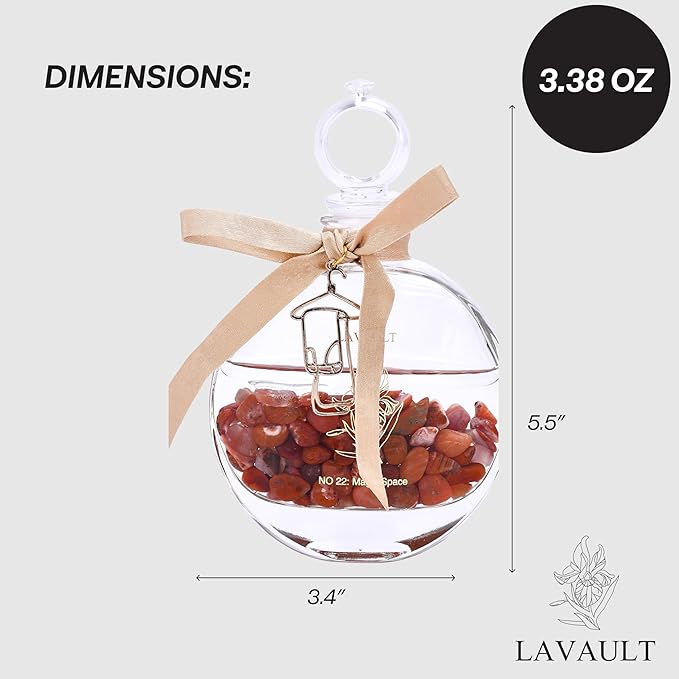 Lavault Reed Diffusers for Home Freshening - Long-Lasting Scent - Fragrance Diffuser for Home or Office - Creates a Relaxing Atmosphere - Red Sphere Oil Reed Diffuser - Red - Magic Space Aroma