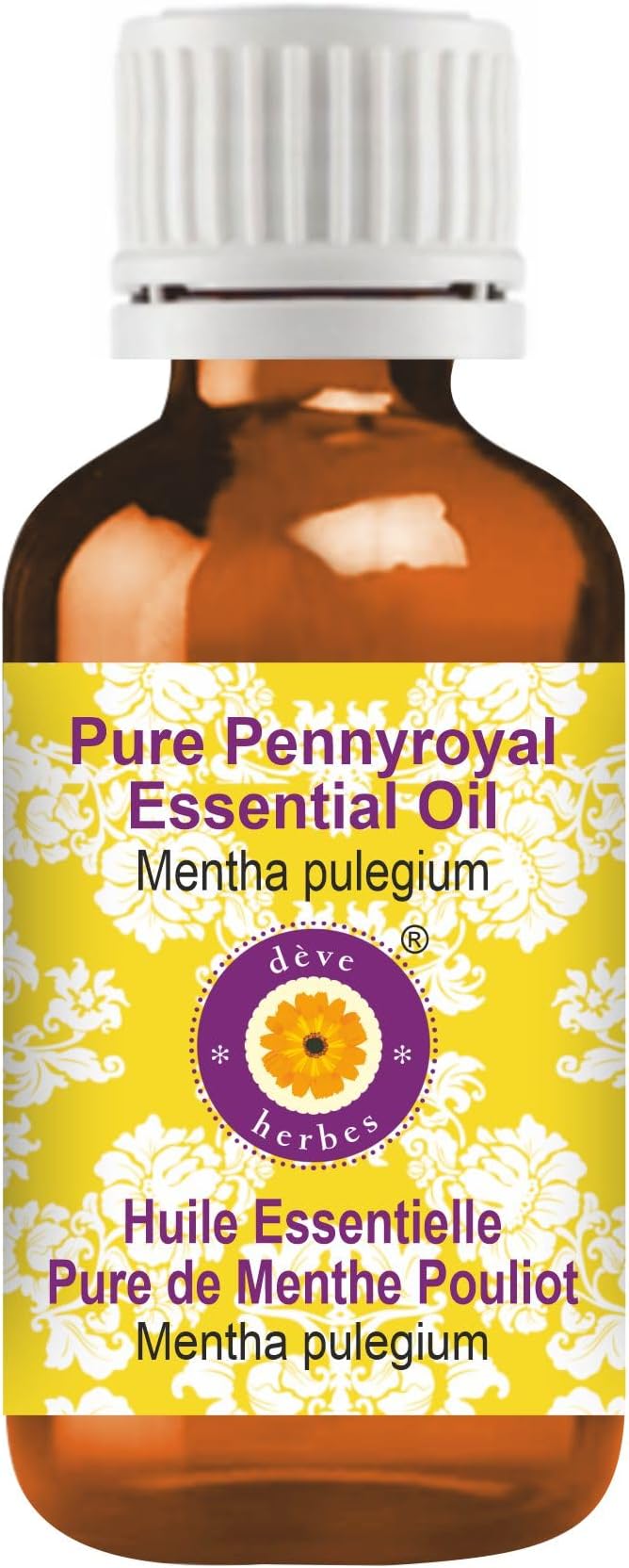 Deve Herbes Pure Pennyroyal Essential Oil (Mentha pulegium) Steam Distilled 100ml (3.38 oz)