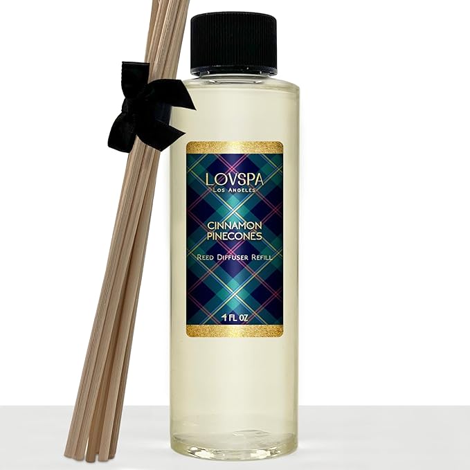 Cinnamon Pinecones Diffuser Oil - Fall Essential Oils for Diffuser Refill & Air Freshener Room Spray - Long-Lasting & Natural Home Fragrance, Scented Oil for Diffusers, USA Made, 4oz