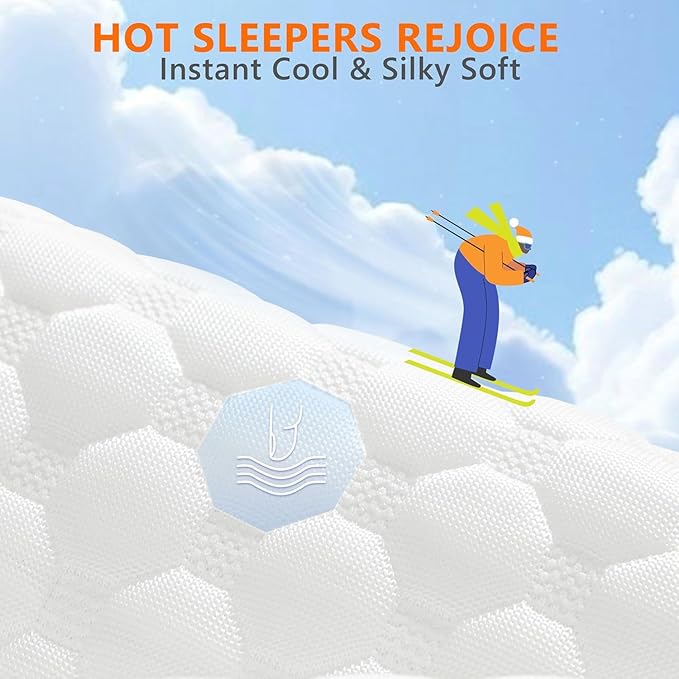 UYWO Cooling Memory Foam Pillows Firm and Soft, Standard Size 1 Pack, Original Adjustable Pillows for Side, Back or Stomach Sleepers with Removable Washable Cover