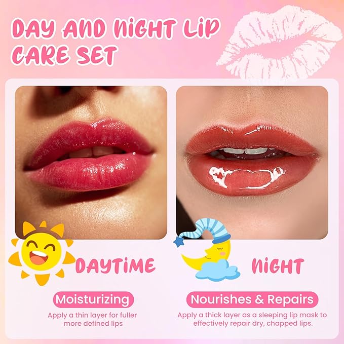 4PCS Bee Honey Balm Lip Balm, Cherry Apple Strawberry Honey Lip Balm, Moisturizing Sleeping Lip Mask Overnight, Prevention Dry and Cracked Lips